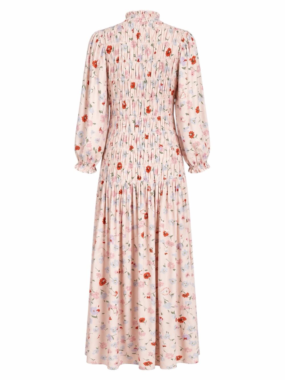 Samsoe Samsoe Sarami Floral Print Midi Dress Aop Pink Garden Size M